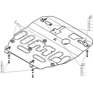 Защита Двигатель, Коробка переключения передач Citroen C4 Aircross ( 2010-2016 ) г. арт: 51337 photo3 Интернет магазин Автоаксессуаров Защита картера, МКПП, АКПП, РК, ТБ (Мотодор)