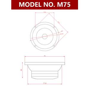 СЧ динамики RedPower M75 3 дюйма Expert (1 шт.) photo5 Интернет магазин Автоаксессуаров Автоаксессуары для RedPower, автозвук, акустика