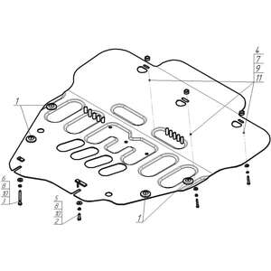 Защита Двигатель, Коробка переключения передач Alfa Romeo Brera ( 2006-2010 ) г. арт: 75901-2