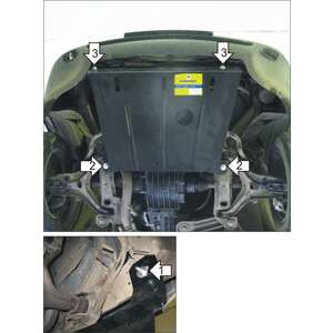 Кликните для увеличения изображения Защита Двигатель Audi 80 ( 1991-1996 ) г. арт: 00101-3