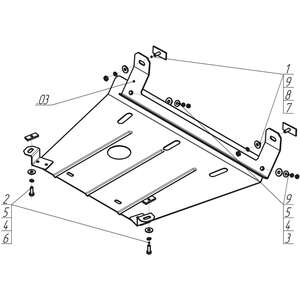 Кликните для увеличения изображения Защита Двигатель Audi 80 ( 1991-1996 ) г. арт: 00101-3