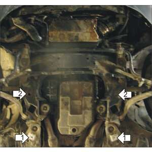 Защита Коробка переключения передач Audi A6 ( 2001-2004 ) г. арт: 00104-2 photo2 Интернет магазин Автоаксессуаров Защита картера, МКПП, АКПП, РК, ТБ (Мотодор)