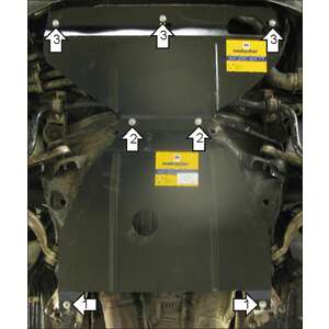 Защита Двигатель, Коробка переключения передач Audi A6 ( 2001-2004 ) г. арт: 00127-2 photo2 Интернет магазин Автоаксессуаров Защита картера, МКПП, АКПП, РК, ТБ (Мотодор)