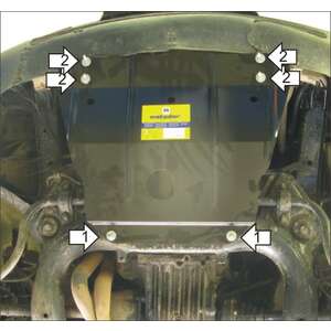 Защита Двигатель Audi A6 ( 1994-1997 ) г. арт: 00102-6 photo1 Интернет магазин Автоаксессуаров Защита картера, МКПП, АКПП, РК, ТБ (Мотодор)