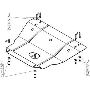Защита Двигатель Audi A6 ( 1994-1997 ) г. арт: 00102-6 photo3 Интернет магазин Автоаксессуаров Защита картера, МКПП, АКПП, РК, ТБ (Мотодор)