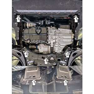 Защита Двигатель, Коробка переключения передач Audi Q6 ( 2022- ) г. арт: 72710 photo2 Интернет магазин Автоаксессуаров Защита картера, МКПП, АКПП, РК, ТБ (Мотодор)