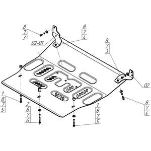 Защита Двигатель, Коробка переключения передач Audi Q6 ( 2022- ) г. арт: 72710 photo3 Интернет магазин Автоаксессуаров Защита картера, МКПП, АКПП, РК, ТБ (Мотодор)