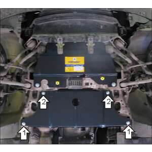 Защита Двигатель BMW 3 (e90) ( 2005-2008 ) г. арт: 00210-2 photo1 Интернет магазин Автоаксессуаров Защита картера, МКПП, АКПП, РК, ТБ (Мотодор)