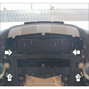 Защита Радиатор BMW X6 (e71, E72) ( 2012-2014 ) г. арт: 10209-2 photo2 Интернет магазин Автоаксессуаров Защита картера, МКПП, АКПП, РК, ТБ (Мотодор)