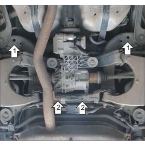 Защита Задний дифференциал Cadillac SRX ( 2009-2012 ) г. арт: 13505-2 photo2 Интернет магазин Автоаксессуаров Защита картера, МКПП, АКПП, РК, ТБ (Мотодор)