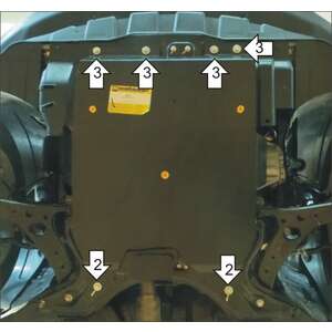 Защита Двигатель, Коробка переключения передач Chery Tiggo 5 ( 2014-2017 ) г. арт: 09014-2 photo1 Интернет магазин Автоаксессуаров Защита картера, МКПП, АКПП, РК, ТБ (Мотодор)