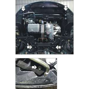 Кликните для увеличения изображения Защита Двигатель, Коробка переключения передач Chery Very ( 2011-2014 ) г. арт: 09012-2