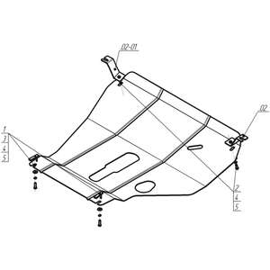 Кликните для увеличения изображения Защита Двигатель, Коробка переключения передач Chery Very ( 2011-2014 ) г. арт: 09012-2