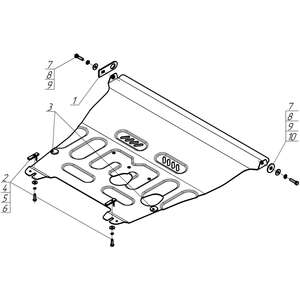 Защита Двигатель, Коробка переключения передач Chevrolet Aveo ( 2003-2006 ) г. арт: 73003-2