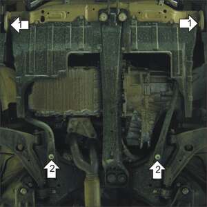 Защита Двигатель, Коробка переключения передач Chevrolet Evanda ( 2005-2012 ) г. арт: 03027-2 photo2 Интернет магазин Автоаксессуаров Защита картера, МКПП, АКПП, РК, ТБ (Мотодор)