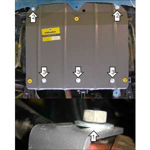 Кликните для увеличения изображения Защита Двигатель, Коробка переключения передач Chevrolet Spark ( 2005-2010 ) г. арт: 03011-3