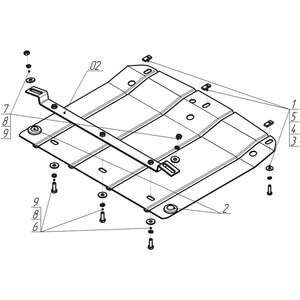 Кликните для увеличения изображения Защита Двигатель, Коробка переключения передач Chevrolet Spark ( 2005-2010 ) г. арт: 03011-3