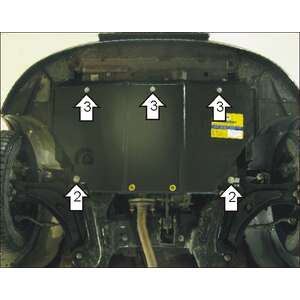 Защита Двигатель, Коробка переключения передач Citroen C3 ( 2002-2009 ) г. арт: 00405-2 photo1 Интернет магазин Автоаксессуаров Защита картера, МКПП, АКПП, РК, ТБ (Мотодор)