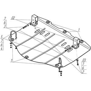 Кликните для увеличения изображения Защита Двигатель, Коробка переключения передач Citroen C5 ( 2010-2012 ) г. арт: 00414-2