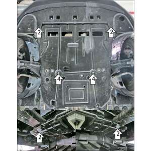 Защита Двигатель, Коробка переключения передач Citroen C5 X ( 2021- ) г. арт: 71601-2 photo2 Интернет магазин Автоаксессуаров Защита картера, МКПП, АКПП, РК, ТБ (Мотодор)