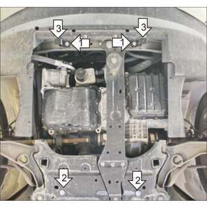 Защита Двигатель, Коробка переключения передач Dodge Avenger ( 2007-2014 ) г. арт: 00303-4