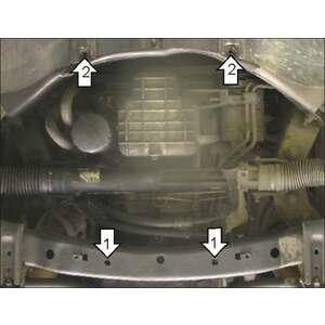 Защита Двигатель Dodge Magnum ( 2004-2007 ) г. арт: 10301-2 photo2 Интернет магазин Автоаксессуаров Защита картера, МКПП, АКПП, РК, ТБ (Мотодор)