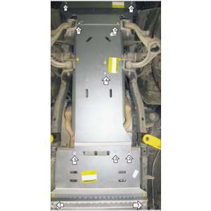 Кликните для увеличения изображения Защита Двигатель, Передний дифференциал, Коробка переключения передач, Раздаточная коробка Dodge Ram 1500 ( 2009-2015 ) г. арт: 12902-2