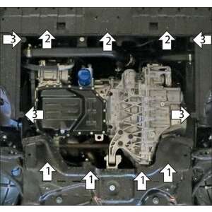 Защита Двигатель, Коробка переключения передач Dongfeng Shine Max ( 2022- ) г. арт: 78602-2 photo2 Интернет магазин Автоаксессуаров Защита картера, МКПП, АКПП, РК, ТБ (Мотодор)