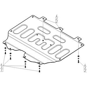 Защита Двигатель, Коробка переключения передач Dongfeng Shine Max ( 2022- ) г. арт: 78602-2 photo3 Интернет магазин Автоаксессуаров Защита картера, МКПП, АКПП, РК, ТБ (Мотодор)
