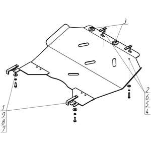 Защита Двигатель, Коробка переключения передач Ford Explorer ( 2010-2015 ) г. арт: 10706-3 photo3 Интернет магазин Автоаксессуаров Защита картера, МКПП, АКПП, РК, ТБ (Мотодор)
