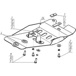 Защита Трубки кондиционера Ford Explorer ( 2010-2015 ) г. арт: 10704-3