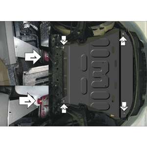 Защита Двигатель, Коробка переключения передач Ford Fiesta ( 2015-2019 ) г. арт: 70704-2 photo1 Интернет магазин Автоаксессуаров Защита картера, МКПП, АКПП, РК, ТБ (Мотодор)