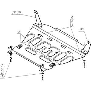 Защита Двигатель, Коробка переключения передач Ford Fiesta ( 2015-2019 ) г. арт: 70704-2 photo3 Интернет магазин Автоаксессуаров Защита картера, МКПП, АКПП, РК, ТБ (Мотодор)
