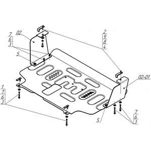 Защита Двигатель, Коробка переключения передач Ford Tourneo Custom ( 2023- ) г. арт: 70705 photo1 Интернет магазин Автоаксессуаров Защита картера, МКПП, АКПП, РК, ТБ (Мотодор)
