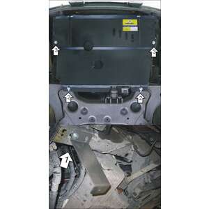 Защита Двигатель, Коробка переключения передач, Радиатор Ford Transit ( 2000-2006 ) г. арт: 00741-3 photo1 Интернет магазин Автоаксессуаров Защита картера, МКПП, АКПП, РК, ТБ (Мотодор)