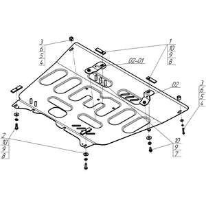 Защита Двигатель, Коробка переключения передач Gac M8 ( 2023- ) г. арт: 77802-3 photo3 Интернет магазин Автоаксессуаров Защита картера, МКПП, АКПП, РК, ТБ (Мотодор)