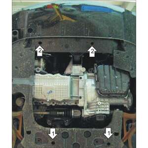 Защита Двигатель, Коробка переключения передач Gaz Volga Siber ( 2007-2010 ) г. арт: 05601-4 photo2 Интернет магазин Автоаксессуаров Защита картера, МКПП, АКПП, РК, ТБ (Мотодор)