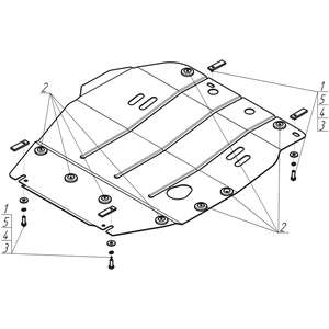 Защита Двигатель, Коробка переключения передач Gaz Volga Siber ( 2007-2010 ) г. арт: 05601-4 photo3 Интернет магазин Автоаксессуаров Защита картера, МКПП, АКПП, РК, ТБ (Мотодор)