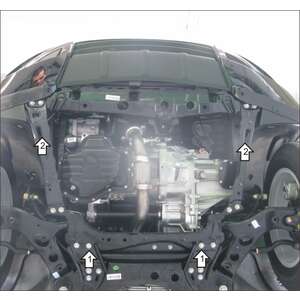 Кликните для увеличения изображения Защита Двигатель, Коробка переключения передач, Масляного фильтра Geely Emgrand X7 ( 2013-2016 ) г. арт: 04205-2