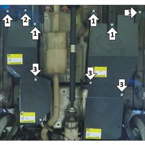 Кликните для увеличения изображения Защита Топливный фильтр Haval F7x ( 2019-2024 ) г. арт: 03124-2