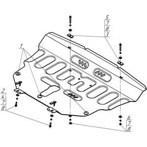 Защита Двигатель, Коробка переключения передач Haval H7 ( 2024- ) г. арт: 73102-3 photo3 Интернет магазин Автоаксессуаров Защита картера, МКПП, АКПП, РК, ТБ (Мотодор)