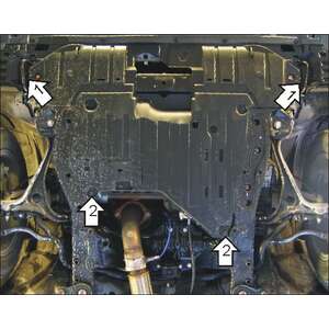 Защита Двигатель, Коробка переключения передач Honda Accord VII ( 2003-2007 ) г. арт: 00808-2 photo2 Интернет магазин Автоаксессуаров Защита картера, МКПП, АКПП, РК, ТБ (Мотодор)