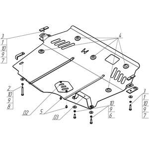 Защита Двигатель, Коробка переключения передач Honda Accord VIII ( 2008-2012 ) г. арт: 00820-2