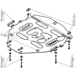 Защита Двигатель, Коробка переключения передач Honda CR-V III ( 2006-2009 ) г. арт: 70809-2