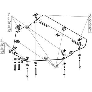 Защита Двигатель, Коробка переключения передач Honda CR-V III ( 2006-2009 ) г. арт: 10822-2 photo3 Интернет магазин Автоаксессуаров Защита картера, МКПП, АКПП, РК, ТБ (Мотодор)