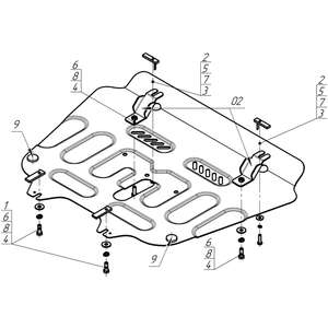 Защита Двигатель, Коробка переключения передач Honda Odyssey Hybrid V ( 2017-2020 ) г. арт: 70807-2