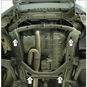 Защита Двигатель, Коробка переключения передач Honda Ridgeline ( 2005-2008 ) г. арт: 10801-2 photo2 Интернет магазин Автоаксессуаров Защита картера, МКПП, АКПП, РК, ТБ (Мотодор)