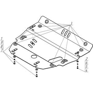 Защита Двигатель, Коробка переключения передач Honda Ridgeline ( 2005-2008 ) г. арт: 10801-2 photo3 Интернет магазин Автоаксессуаров Защита картера, МКПП, АКПП, РК, ТБ (Мотодор)