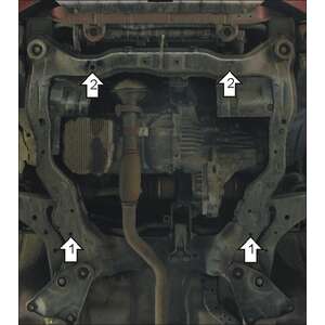 Защита Двигатель, Коробка переключения передач Hyundai Elantra XD Tagaz ( 2008-2012 ) г. арт: 00925-2 photo2 Интернет магазин Автоаксессуаров Защита картера, МКПП, АКПП, РК, ТБ (Мотодор)