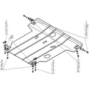 Защита Двигатель, Коробка переключения передач Hyundai Lantra ( 1995-2000 ) г. арт: 00904-4